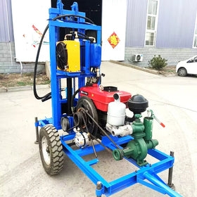 2024 New Arrived Wheels Type Max 150m Deep Well Drilling Machine 22HP Hydraulic Ground Bore Well Drilling Rig Machine