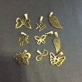 Trending 18k Gold Butterfly Necklace Wholesale Animal Jewelry Small Dainty Feather Wing Pendant for Women Necklace