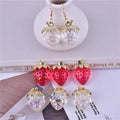 New 23*32mm 3D Dimensional Strawberry Dangle Acrylic Fruit Charm Pendant for Diy Bracelet Necklace Earring Jewelry Accessories