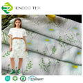 Organic 100% GOTS Cotton Medium Weight Plaid Printed Poplin Fabric Anti-Bacteria Moisture-Absorbent Women's A-Line Midi Skirt