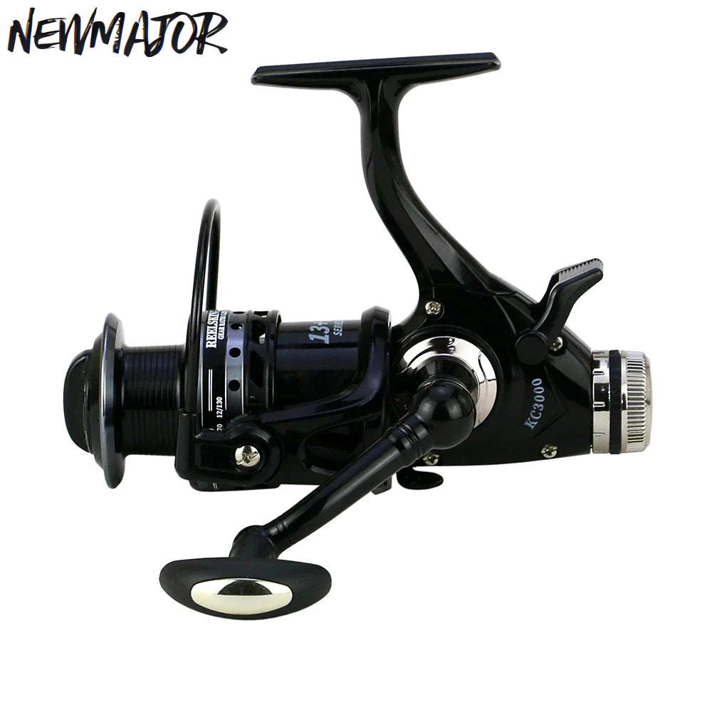 NEWMAJOR 3000-6000 Spinning Fishing Reel 5.2:1 13+1BB Full Metal Wire Cup Plastic for Stream Fishing with Fake Bait