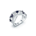 Abiding Diffusion Sapphire Stone Custom 925 Sterling Silver Fashion Classical Jewelry Engagement Ring for Women