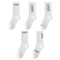 Free Design Custom Logo Socks Breathable Mesh Knitted Casual Hiking Unisex Crew Sports Socks