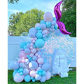 Mermaid Tail of Purple Green Confetti Kit New Style Rose Gold Set Arch Birthday Party Decoration Balloon Garland