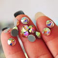 2088 Wholesale Ss10 Ss16 Ss30 Ss40 Ss50 Crystal ab Flat Back Glass Hot Fix Rhinestone with Glue