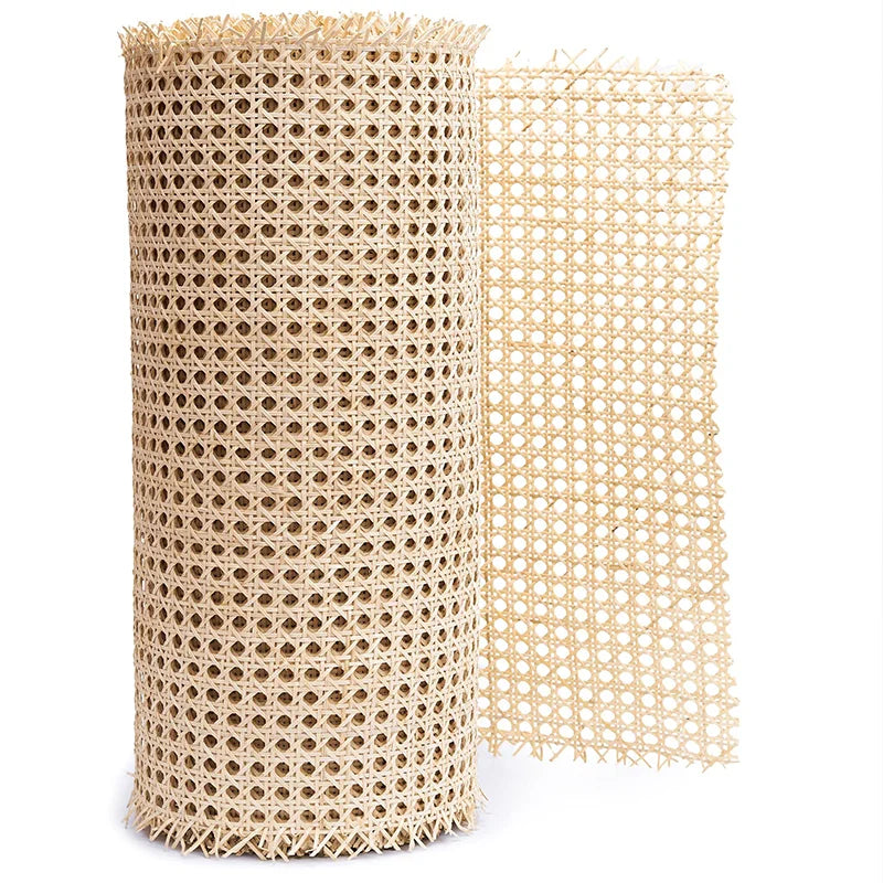 Wholesale Rattan Cane Webbing Roll Pvc Rotin Cane Material Open Rattan Mesh for Home Decor