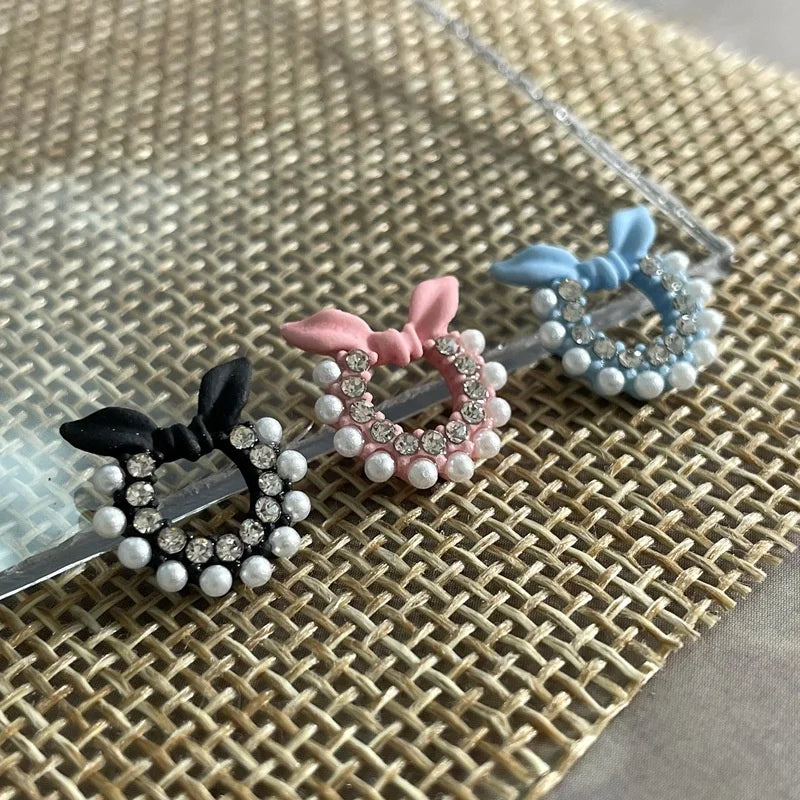 Paso Sico Japanese High Manicure Flowers Ring Rhinestone Decoration Colorful Nail Art Charms Butterfly Bow Design Wholesale