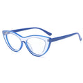 2025 Hot Newest Trendy Small Fashion Spectacle Frame Custom Logo Colorful Transparent Cat Eye Blue Light Blocking Glasses