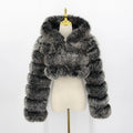 Clearance Promotion QIUCHEN QC20032 New Arrival Ladies Casual Plus Size Winter Jacket Natural Fox Fur Coat