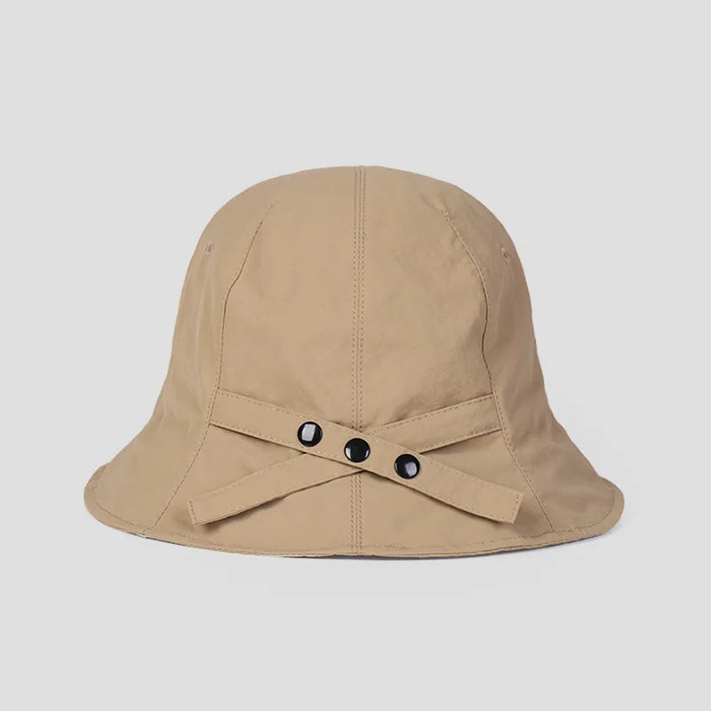 Custom logo Waterproof Nylon Bucket Hats Outdoor Fisherman Sun Cap for Women