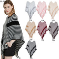 Landfond Accessory Ferand Ladies'  Cape With Fringed Hem Crochet Poncho Knitting Patterns