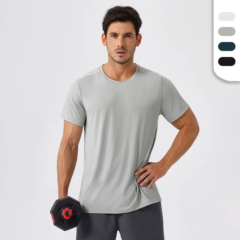 Unisex Custom Sports T-Shirt for Fitness Dry-Fit Breathable Knitted O-Neck for Spring Summer Season Custom Logo T Shirt