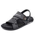 2022 New Design Men's Leather Sandals Lightweight Casual Flat Upper Slippers Summer Beach Outdoor Use PU Insole Classic Winter