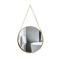 Modern Gold Round Wall HD Mirror Frameless Glass Design for Home Decor-for Living Room and Bedroom