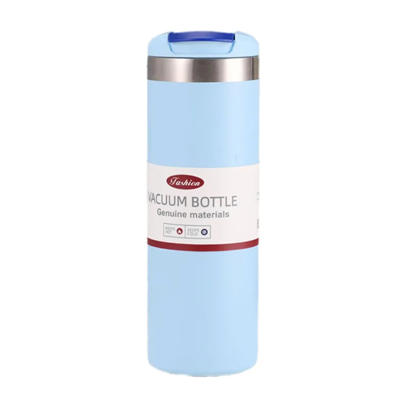 Custom Logo 16oz BPA Free Double Wall Insulated Coffee Tumbler With Leakproof Lid Powder Coated Travel Coffee Mugs