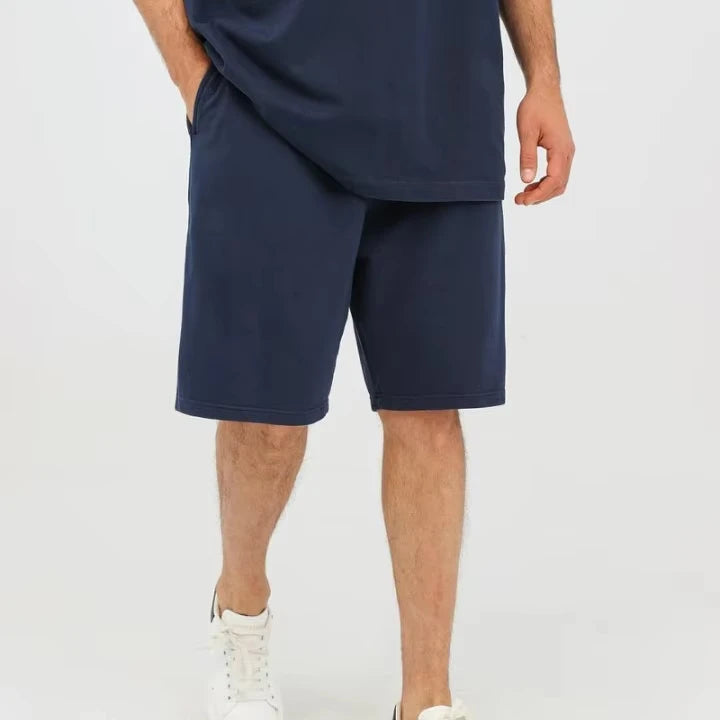 Men's Athletic Running Cotton Shorts Lounge Sweat Shorts with Pockets for Workout