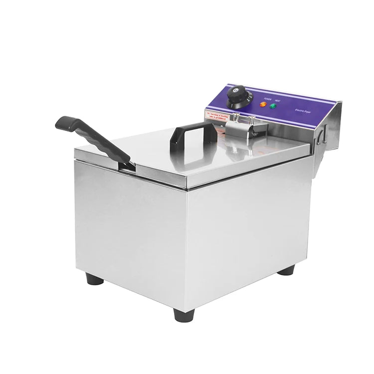 Single Tank 8L Electric Frier Deep Potato Chips Fryer Machine