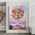 30*40cm Wholesale Multicolored Balloons Full Drill Cross Stitch Diamond Painting Girl for Hotel Room Decoration Gifts Girs