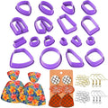 2022NEW Polymer Clay Cutters 118Pcs Clay Earring Cutters Different Shape Plastic Clay Cutters for Polymer Clay Jewelry Making