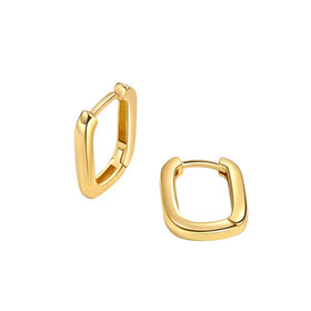 Chic Refined Minimalist O Shaped Stud Earrings Charm Women Vintage Geometric Ellipse Handmade Earrings