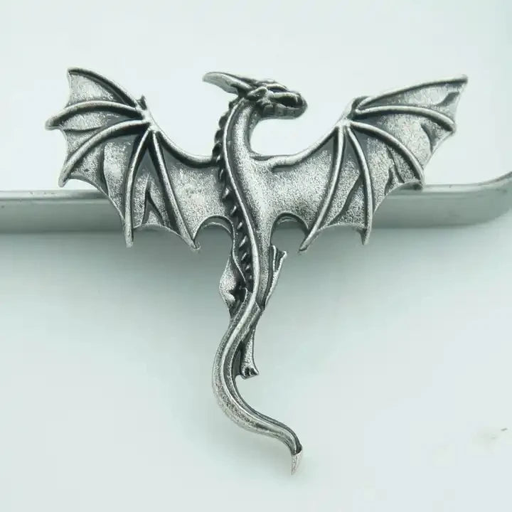 Custom Vintage Gothic Punk Celtic Dragon Brooch Men's Brooch Accessory Gift