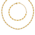 Customized Wholesale Vintage Freshwater Pearl Splicing Necklace Bracelet Jewelry Set