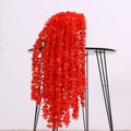 Hot Sale New Design Wisteria Flowers Vine Artificial Silk Cymbidium Orchids Vines for Wedding Home Decor