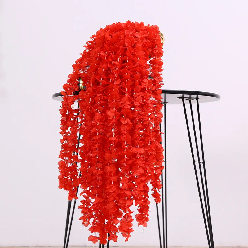 Hot Sale New Design Wisteria Flowers Vine Artificial Silk Cymbidium Orchids Vines for Wedding Home Decor