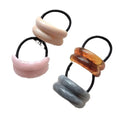 New Tortoiseshell Acetic Acid Double Arch Cuff Hairband Resin Elastic Ponytail Hair Pin Rope Headwear Jewely Accessories