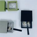 Hot Selling Multi Color Drawer Case Paper Jewelry Box Earring Storage Boxes Recyclable Transparent Jewelry Box With Window