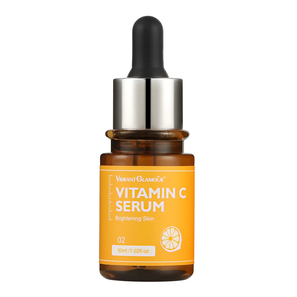 VIBRANT GLAMOUR Vitamin C Face Serum Moisturizing Whitening Brighten Anti-Aging Anti-Wrinkle Fades Fine Lines Facial Skin Care B