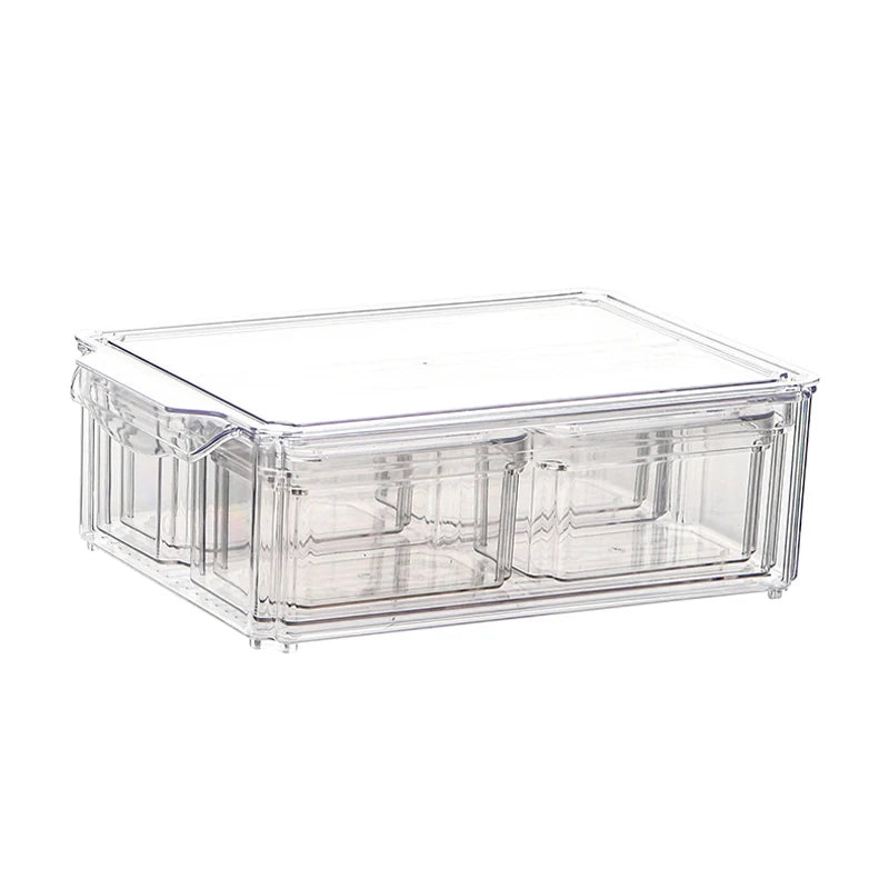 Modern Design Multifunction Plastic Storage Box for Fruits & Food Rectangular Refrigerator Cooling & Storage Bin
