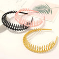 Wholesale New Women Solid Color Non Slip Toothed Hair Hoops Simple Classic Plastic Wash Face Headband
