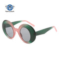 Teenyoun Vintage Luxury for Female Big Frame Manufacturer Custom Sunglasses Party Uv400 Protective Round Sunglasses Wholesale