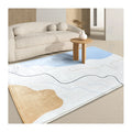 Modern Rectangle Flannel Home Rug Golden Velvet Carpet for Indoor Home