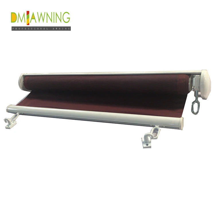 Vertical Drop Manual Acrylic Rainproof Windproof Smart Aluminum Window Screen Roller Blind Awning Customized PU Coated 5-Year