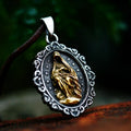 SS8-798P Steel Soldier New Stainless Steel Death Skull Pendant European Vintage Titanium Steel Magic Mirror Pendant