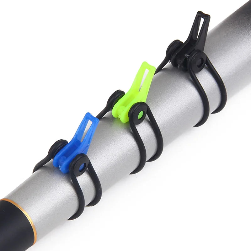 10pcs/bag Tie Rod Device Bait Hook Silicone Ring Fishing Rod Hook Suitable for Outdoor Fishing