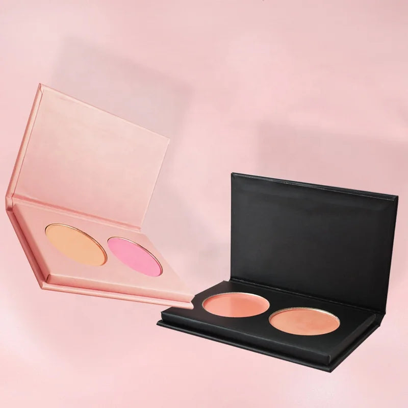 DIY 2 Color New Matte Facial Contour Pressed Powder Wholesale Custom Logo Vegan Pigmented Powder Makeup Blusher Blush Palette
