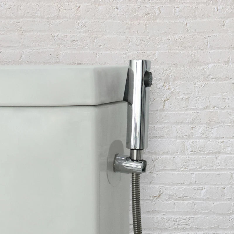 Modern Design ABS Chrome High-Pressure Jet Spray Bidet Sprayer Portable Handheld Shattaf for Bathroom Toilets