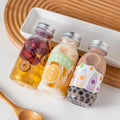 260ML Disposable Juice Drink Plastic Bottle Milk Tea Packaging Plastic Bottle With Lid 9 oz