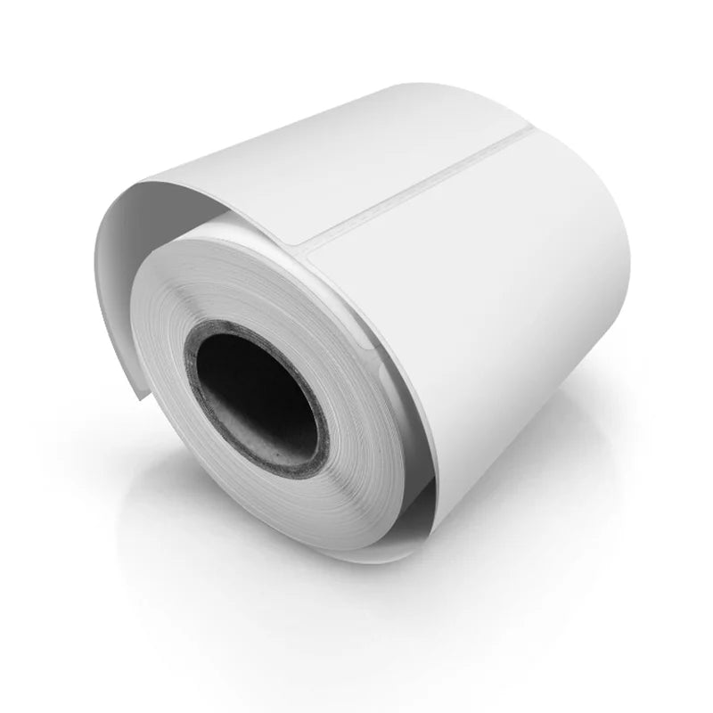 Wholesale Blank 4x6 Inch White Thermal Barcode Label with Strong Adhesive Waterproof for Grocery & Exhibition Use in Rolls