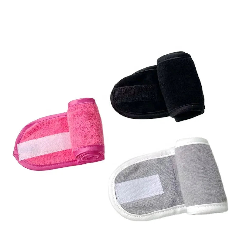 For Magic Tape Terry Cloth Stretch Shower Bath Spa Headband Makeup Towel with 100pc MOQ