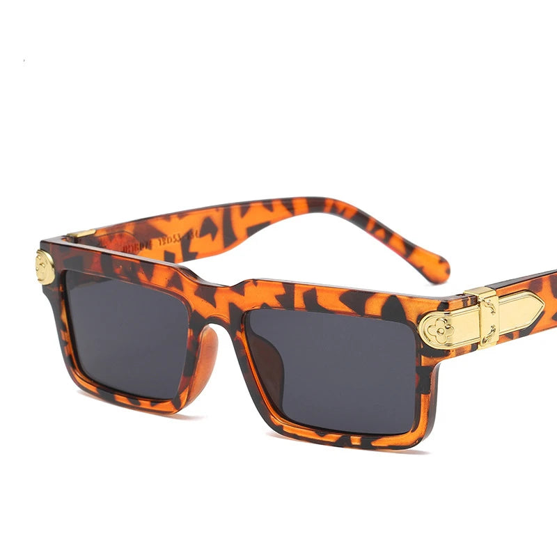 New Leopard Print Fashion Retro Modern Glasses Personalized HD UV400 Sunglasses