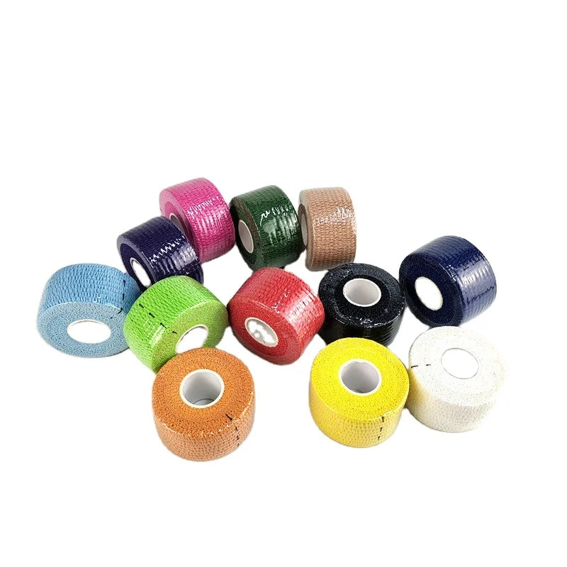 Easy Tear 1.5 Inch Width Cotton Elastic Adhesive Bandage Sports Thumb Tape for Weightlifting Climbing Fitness Wrap 4.5m Length