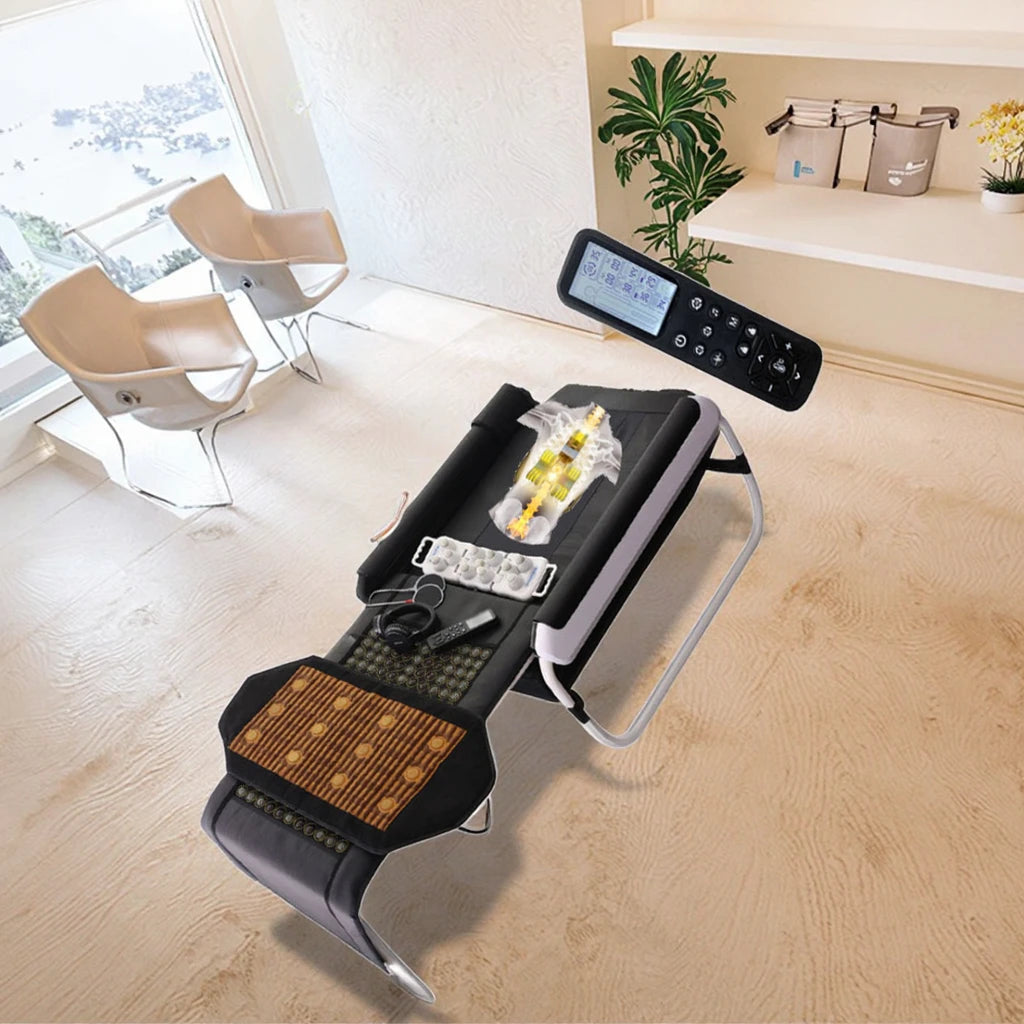 V3 Master Terapia De Masaje Stable Lumbar Traction Muscle Relax Jade Roller Electric Korea Salon Furniture Infrared Massage Bed