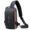 Fashion Design Waterproof Scratchproof Single Shoulder Bag Password Anti-theft USB Shoulder Chest Bag Casual Messenger Bag