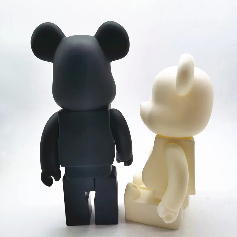Hot Sell Bearbrick 28CM 400% Building Block Black Bear Violent Bear DIY Fluid Bear KWA Figure Toy Doll
