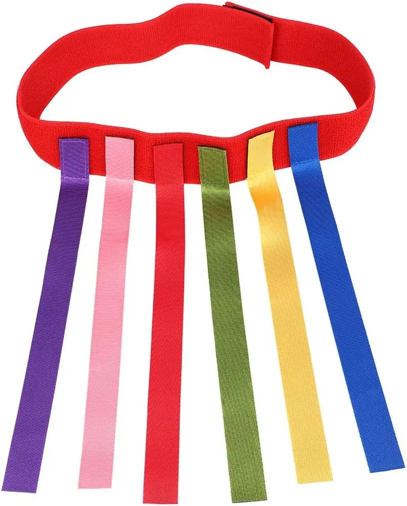 Pull the Tail Game Tail Catch Toy Belts Kid Game Belts Training Game  Elastic Color Band Sport Pull Tail Prop Kit