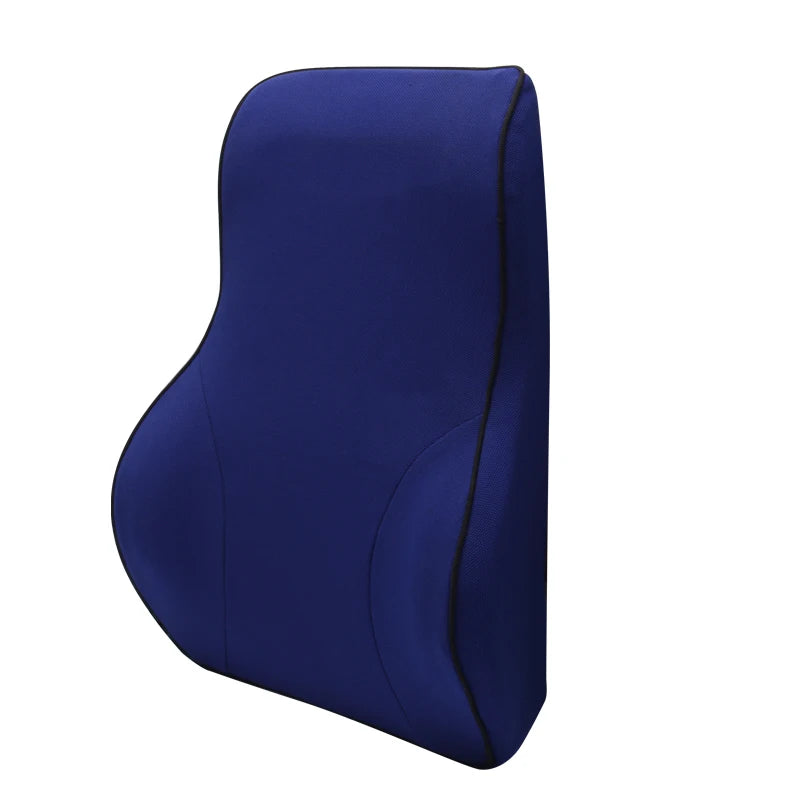MAIDISHI WJ-134 Memory Foam Lumbar Support Cushion for Car/Office Chairs Adjustable Strap Massage Support Removable Washable